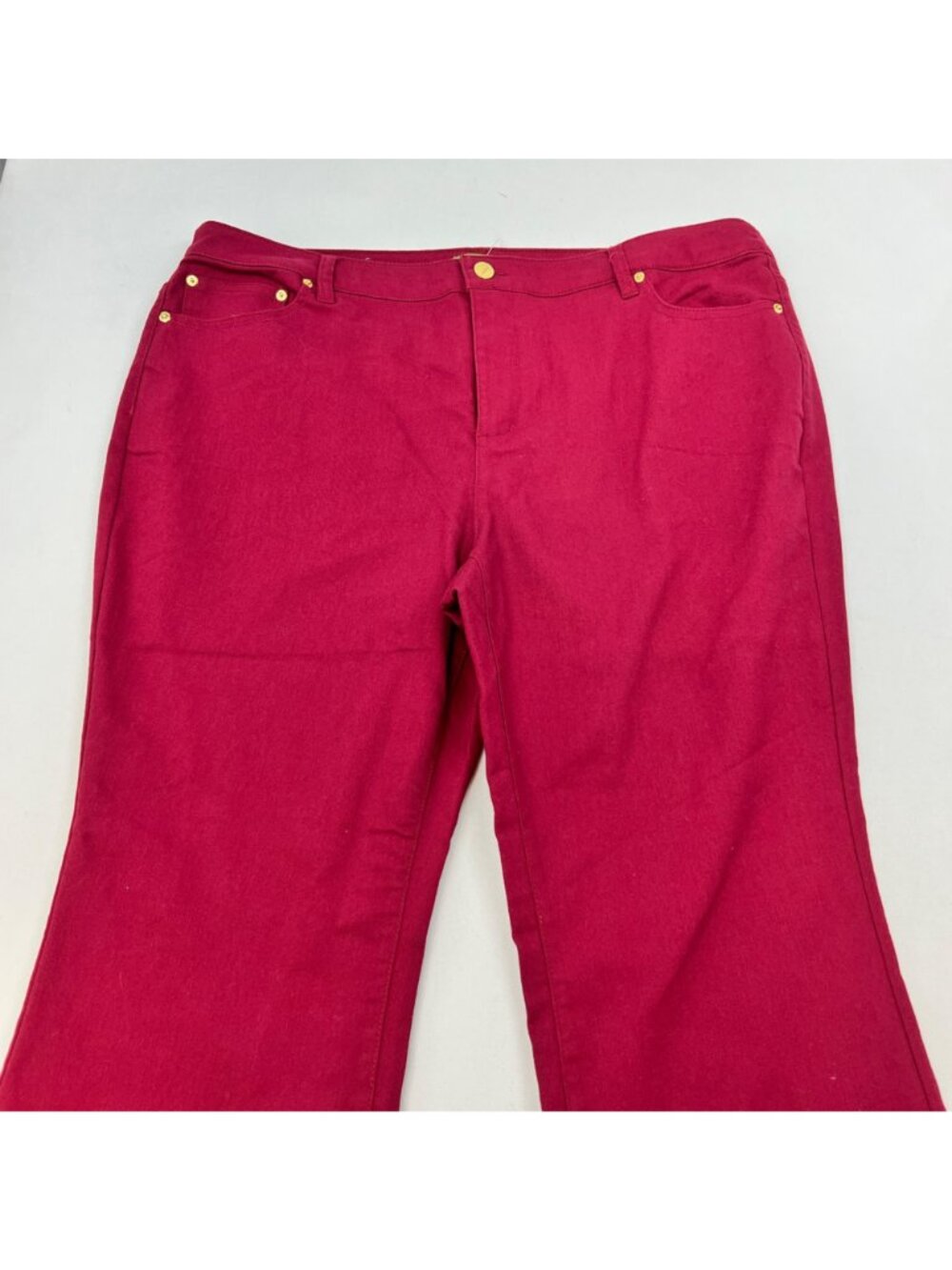 C Wonder Womens Bootcut Jeans Raspberry High Rise Size 20WP - Picture 2 of 9